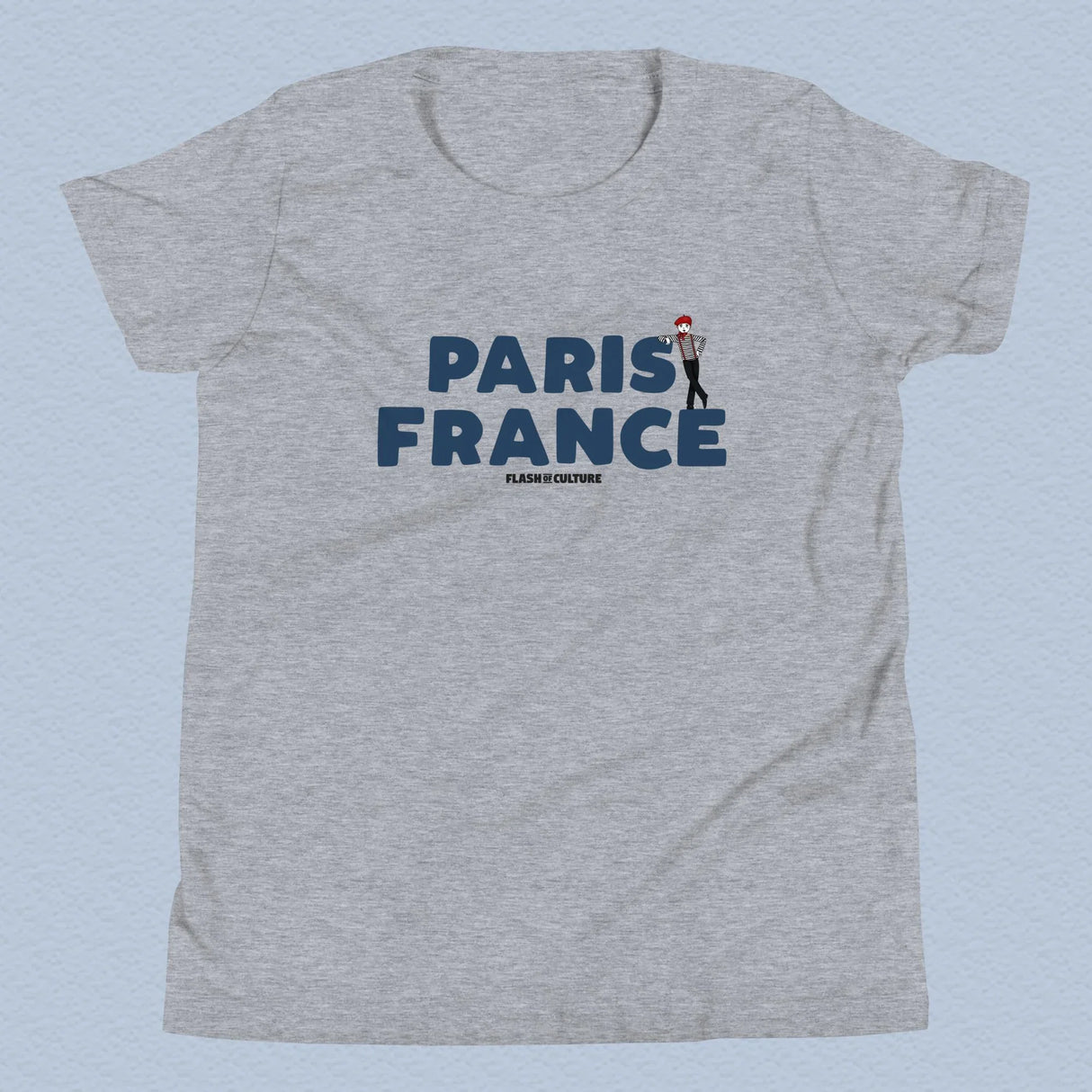 Paris France Mime T-Shirt Kids Youth Size 6+ years