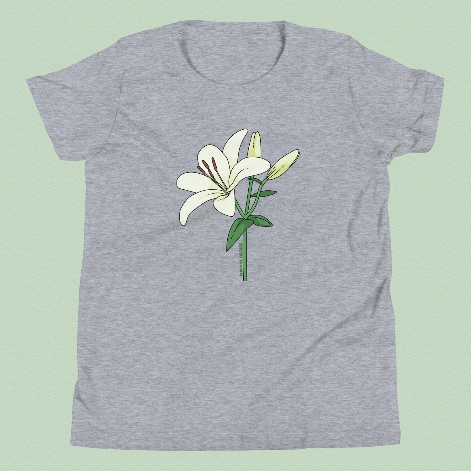 Italian Lily Flower T-Shirt Kids Youth Size 6+ years