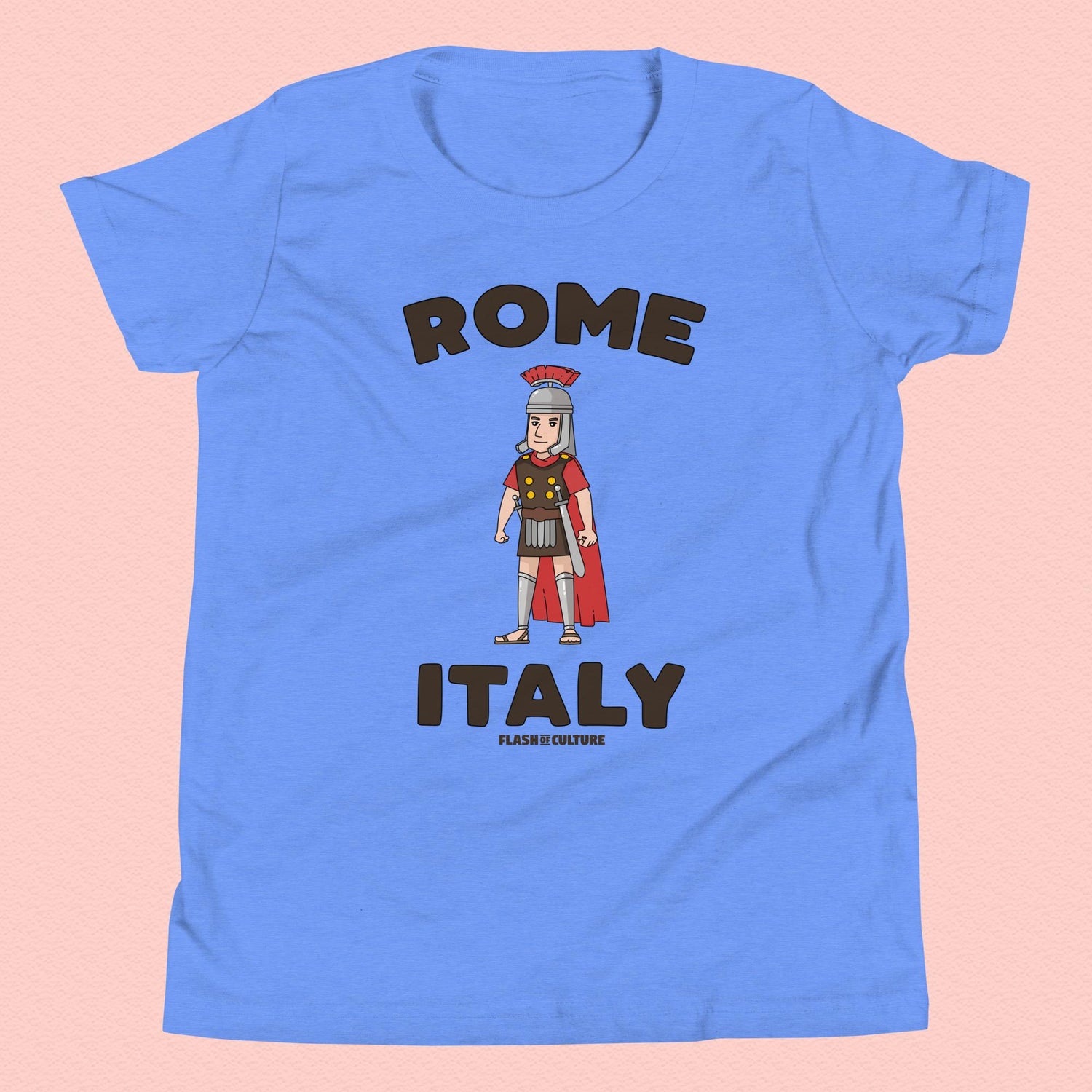 Rome Italy Gladiator T-Shirt Kids Youth Size 6+ years