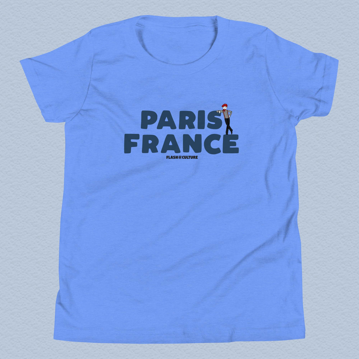 Paris France Mime T-Shirt Kids Youth Size 6+ years