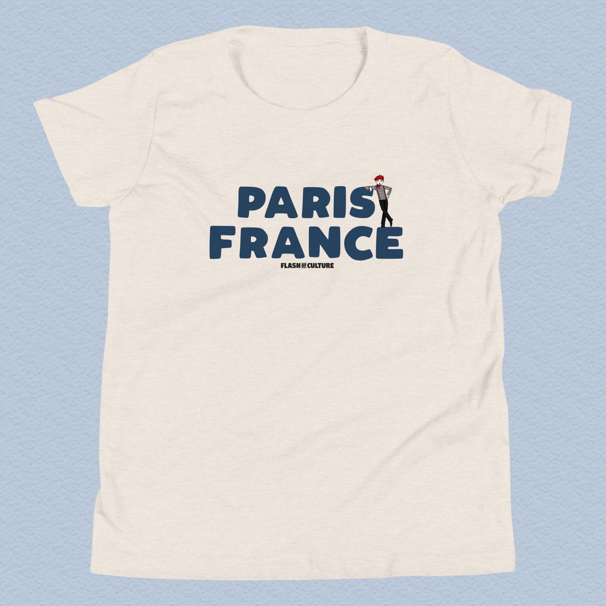 Paris France Mime T-Shirt Kids Youth Size 6+ years
