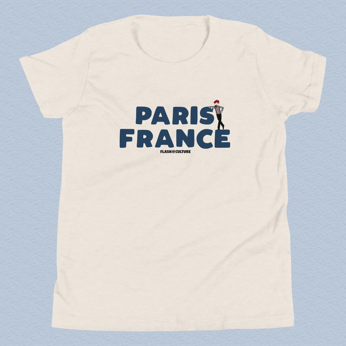 Paris France Mime T-Shirt Kids Youth Size 6+ years