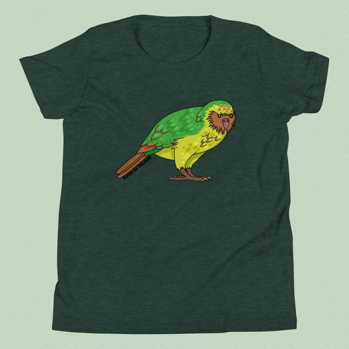 New Zealand Kakapo T-Shirt Kids Youth Size 6+ years