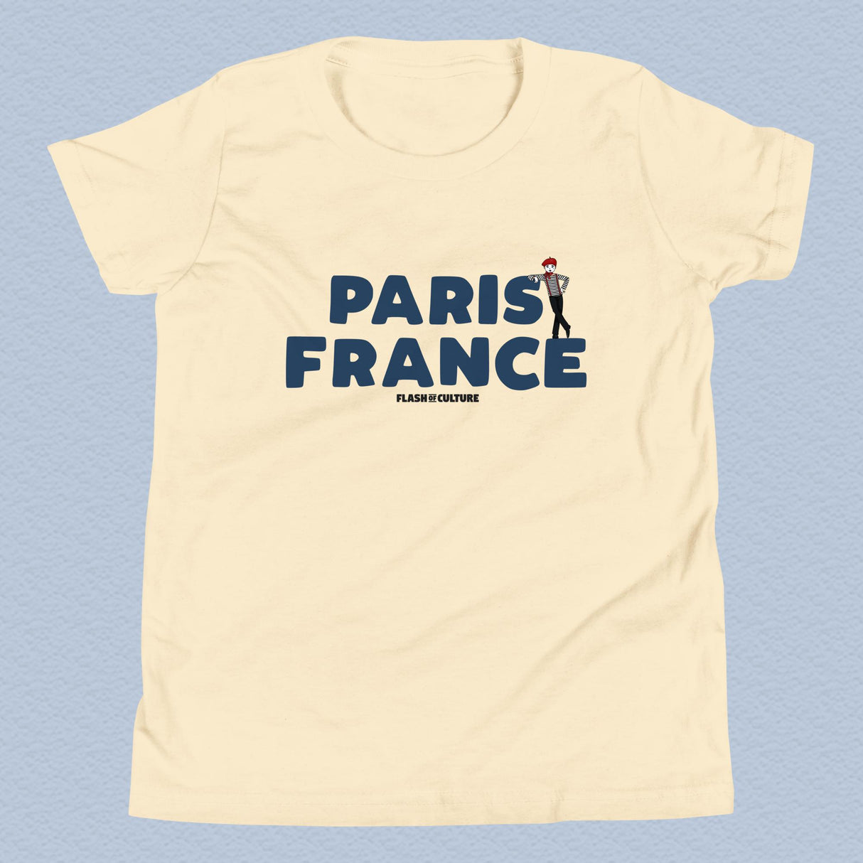 Paris France Mime T-Shirt Kids Youth Size 6+ years