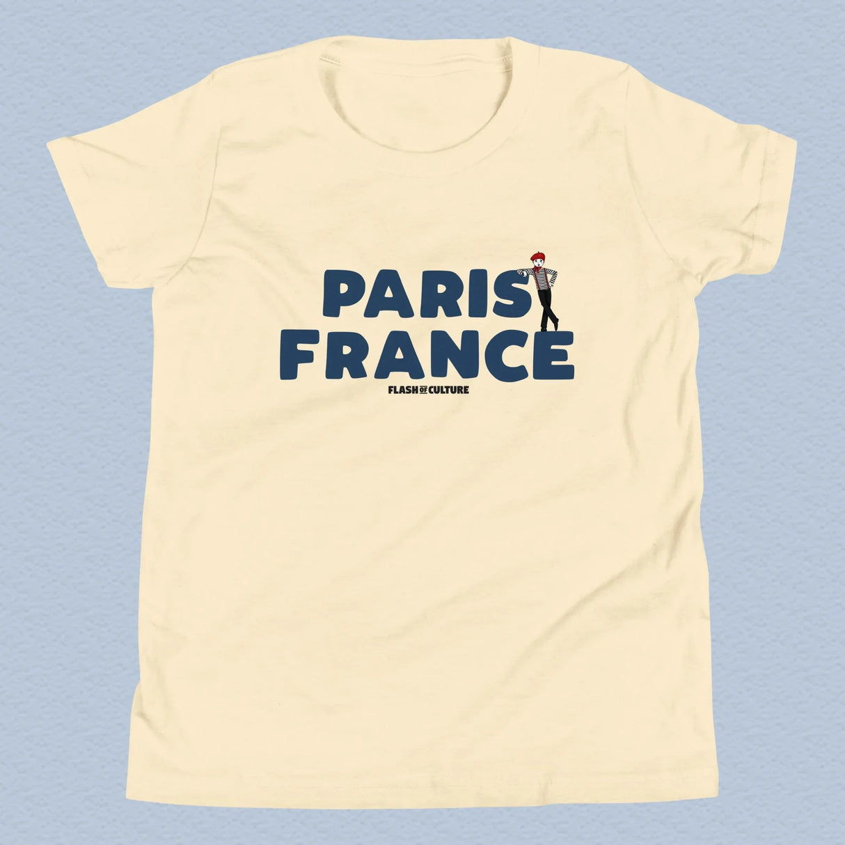 Paris France Mime T-Shirt Kids Youth Size 6+ years
