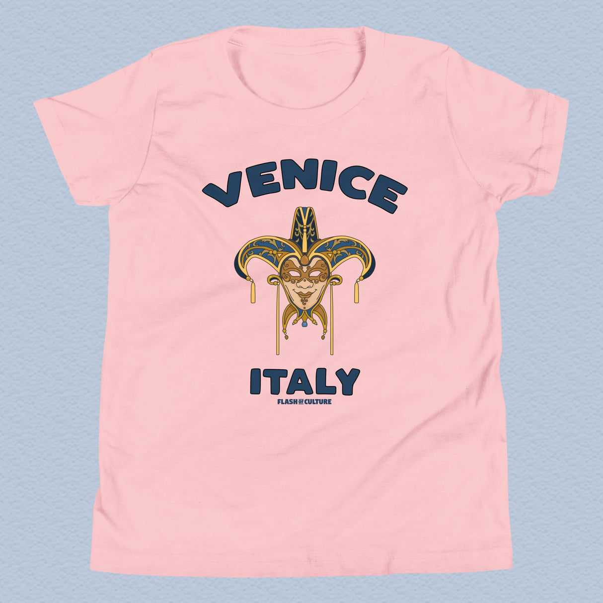 Venetian Mask Italy T-Shirt Kids Youth Size 6+ years