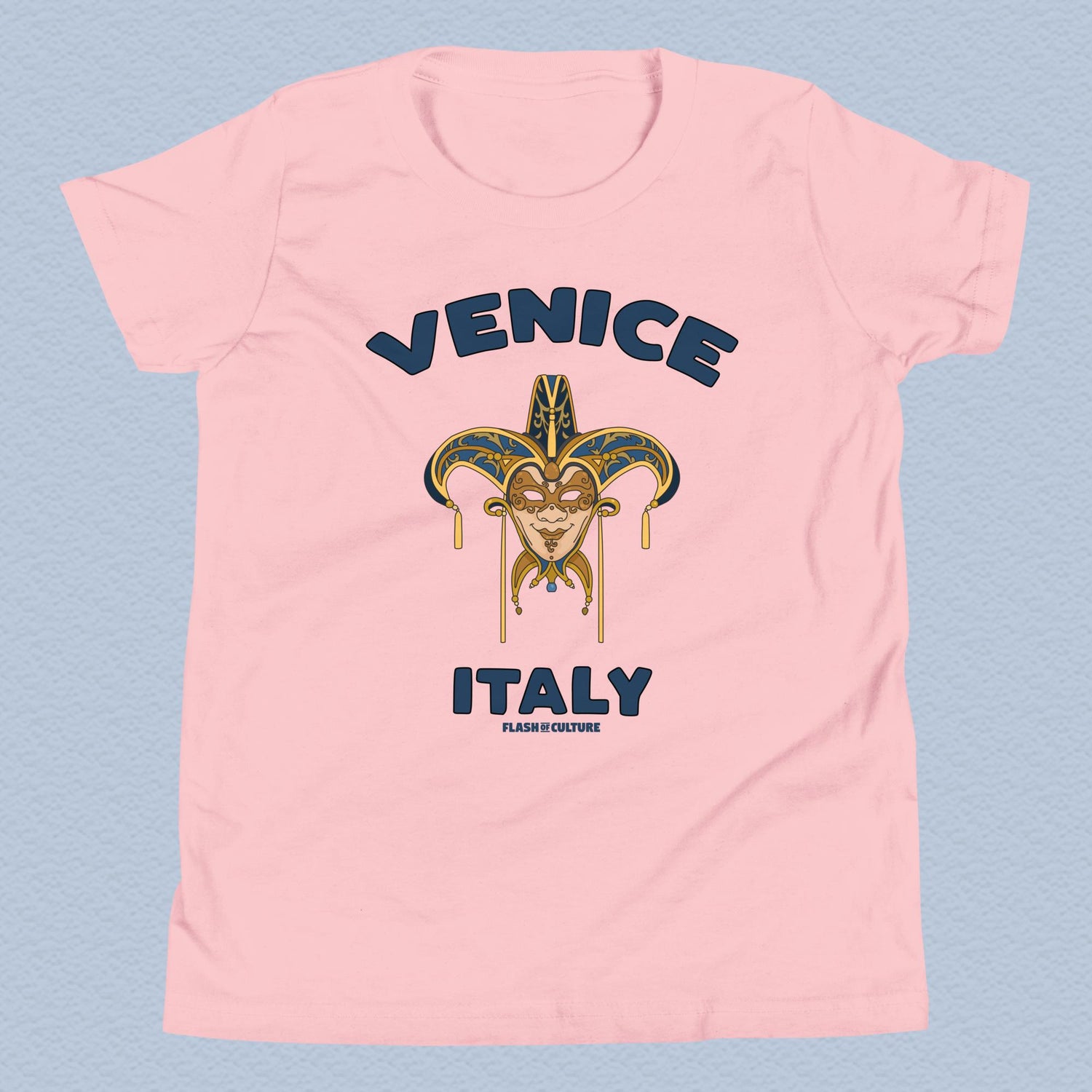 Venetian Mask Italy T-Shirt Kids Youth Size 6+ years