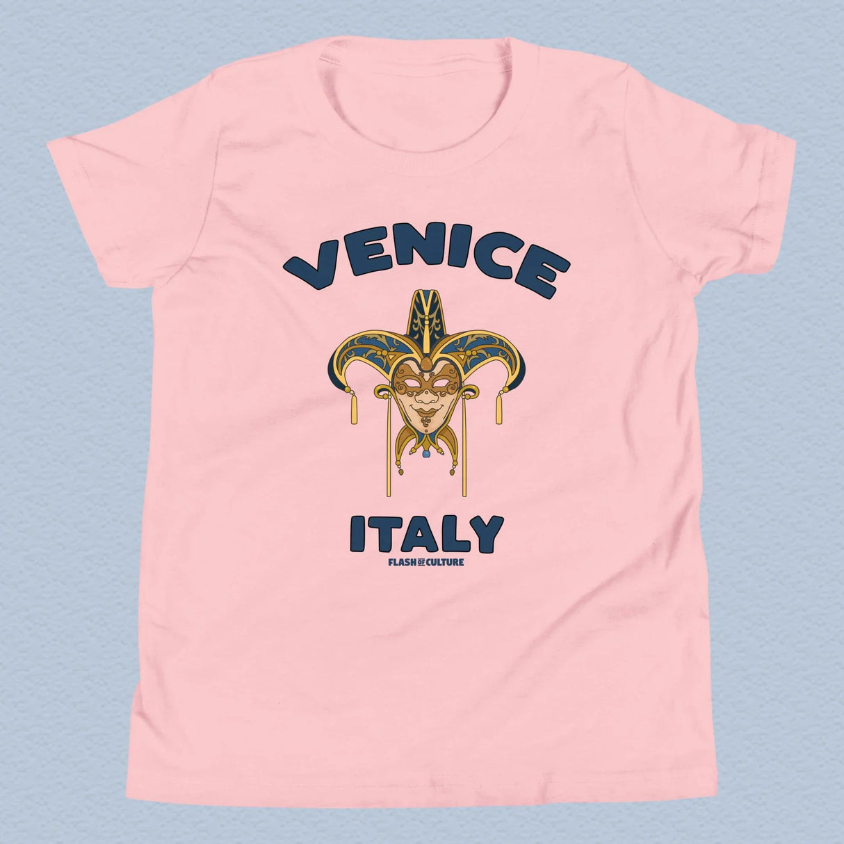 Venetian Mask Italy T-Shirt Kids Youth Size 6+ years