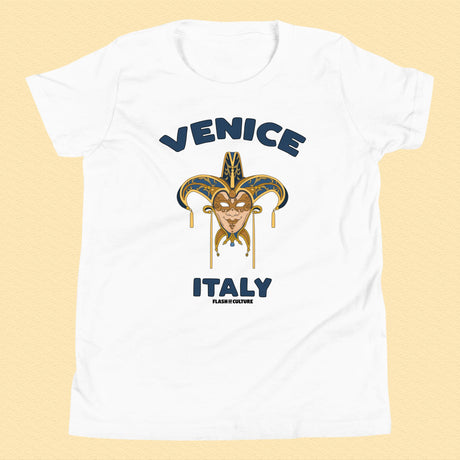 Venetian Mask Italy T-Shirt Kids Youth Size 6+ years