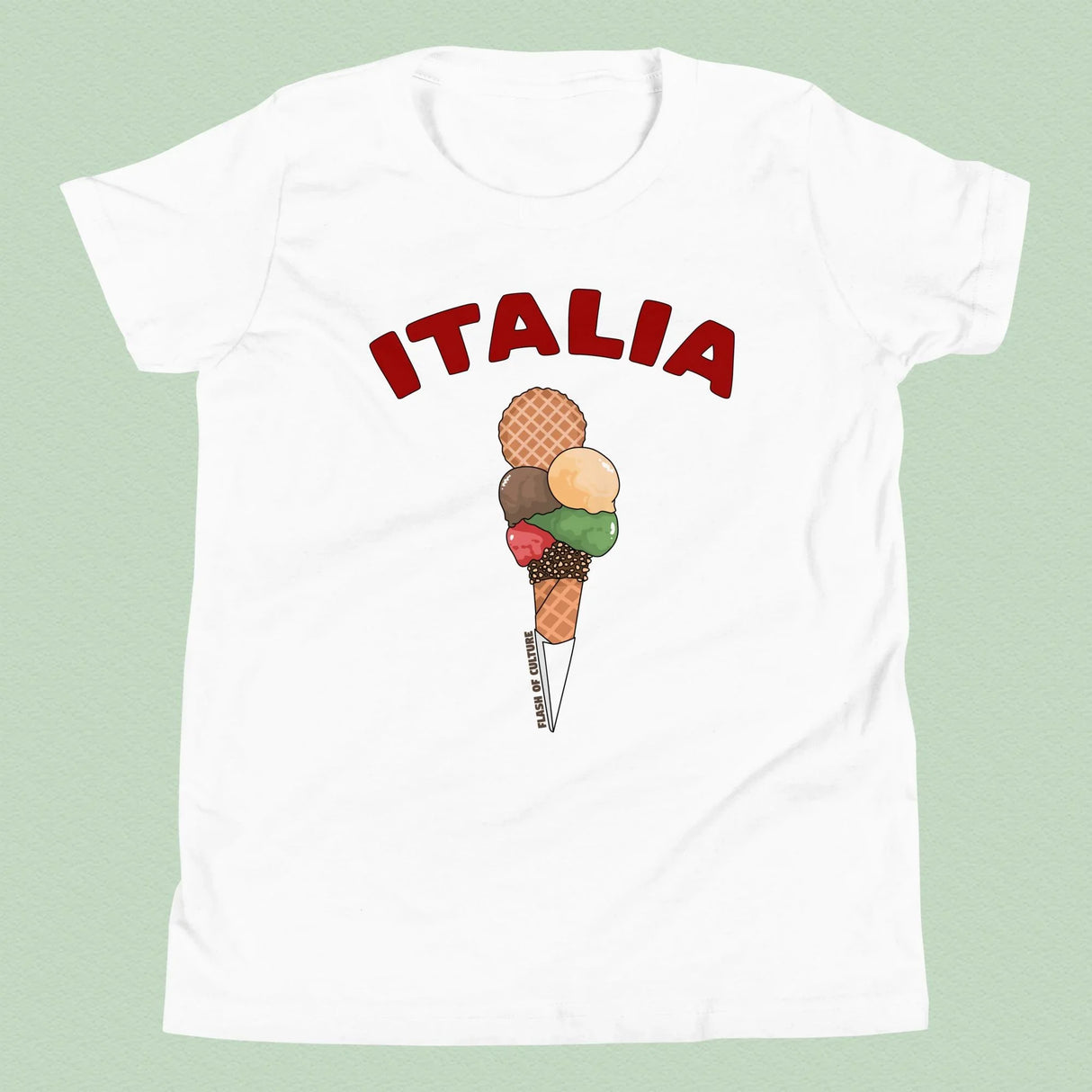 Italia Gelato T-Shirt Kids Youth Size 6+ years