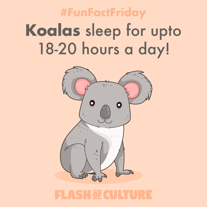 Koalas sleep for up to 18-20 hours a day!