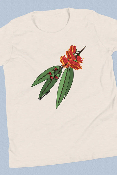 Australian Gumnuts Flower T-Shirt Kids Youth Size 6+ years