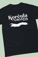 Korcula Croatia Island Map T-Shirt Adult Unisex