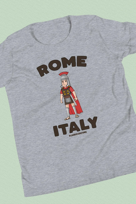 Rome Italy Gladiator T-Shirt Kids Youth Size 6+ years