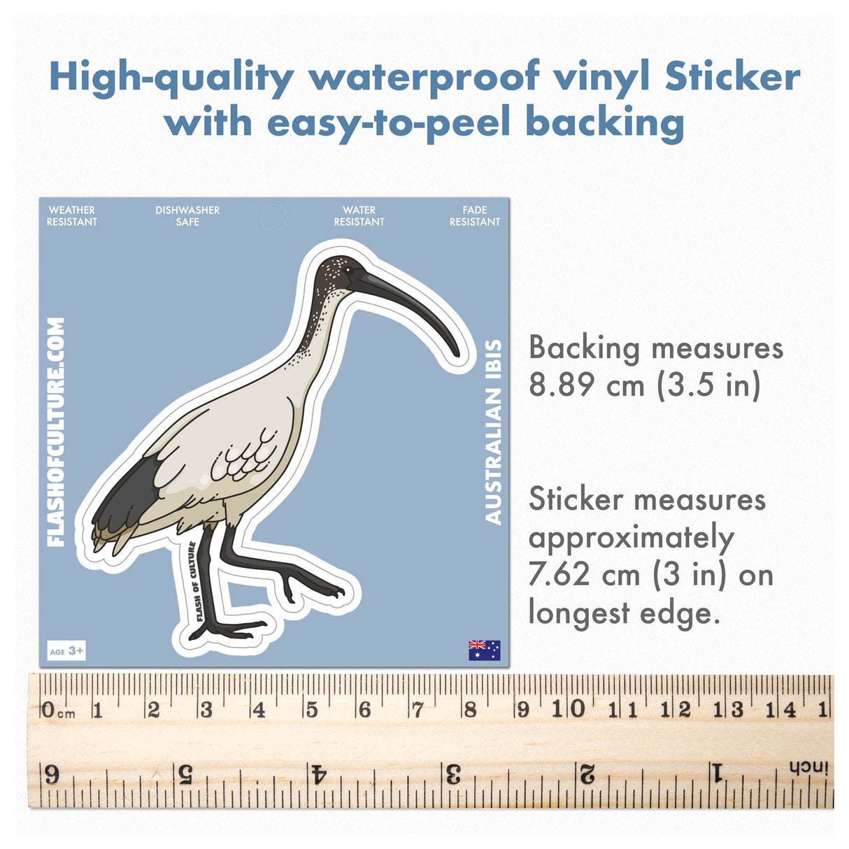 Australian White Ibis sticker, Australian Animal stickers