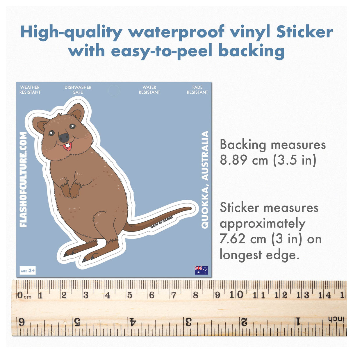 Quokka Sticker, Australian quokka sticker