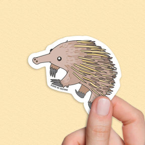Australian Echidna Illustration Vinyl Sticker, Travel Gifts