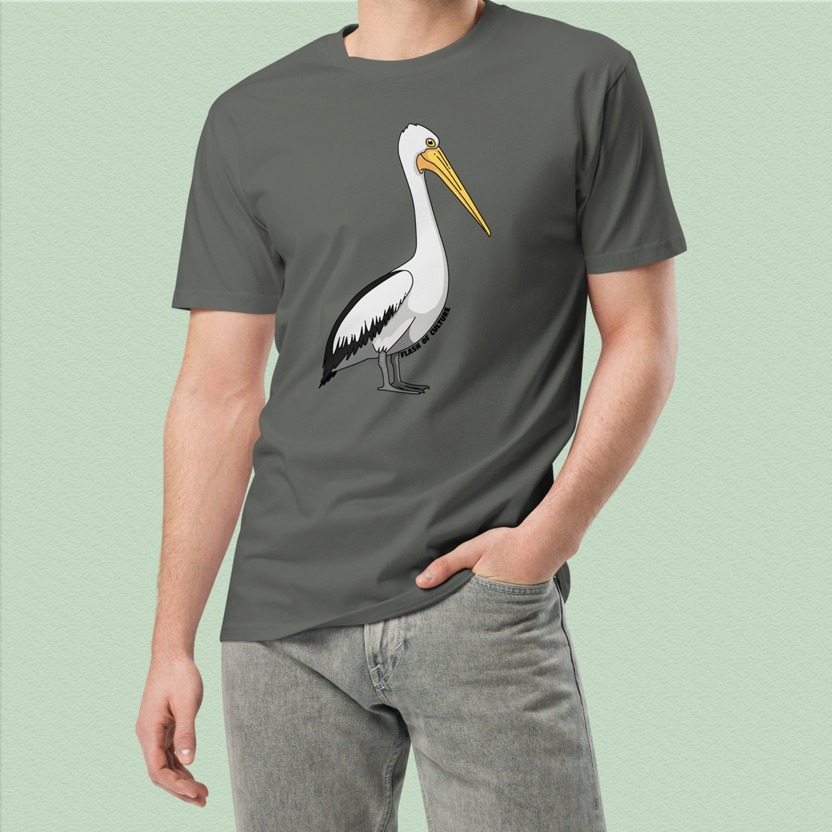 Australian Pelican T-Shirt Premium Adult Unisex