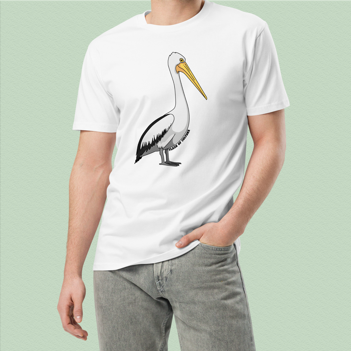 Australian Pelican T-Shirt Premium Adult Unisex