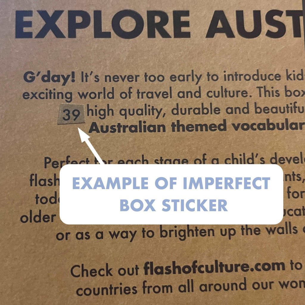 Australian Themed Flashcards - Imperfect Stock Sale