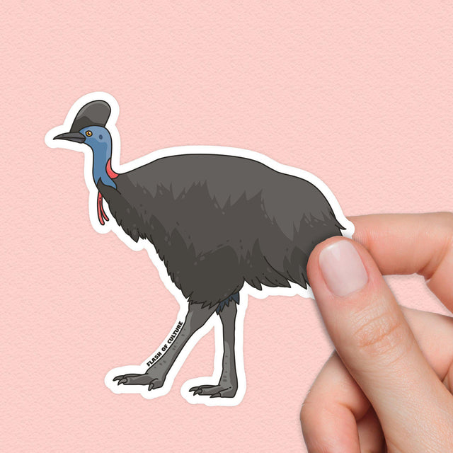 Cassowary Sticker, Australian bird stickers