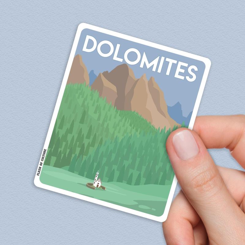 Dolomites Italy Sticker, Dolomites stickers