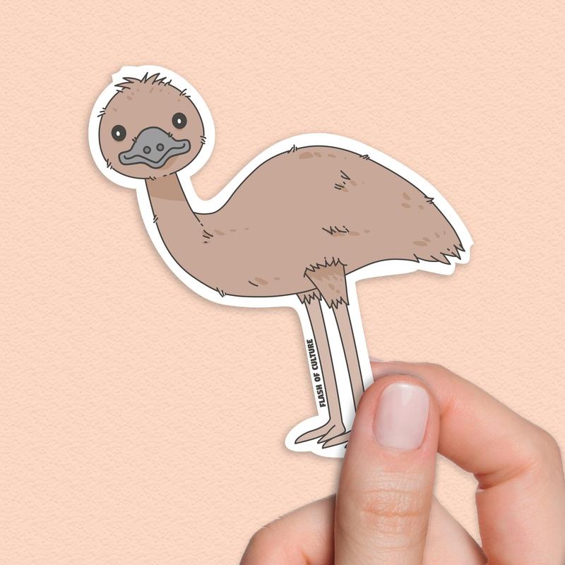 Emu Sticker, Australian animal stickers