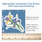 French Iris Sticker, Fleur-de-lis sticker, Flower stickers