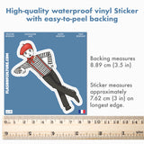 French Mime sticker, mime performer sticker