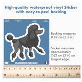 French Poodle sticker, French stickers