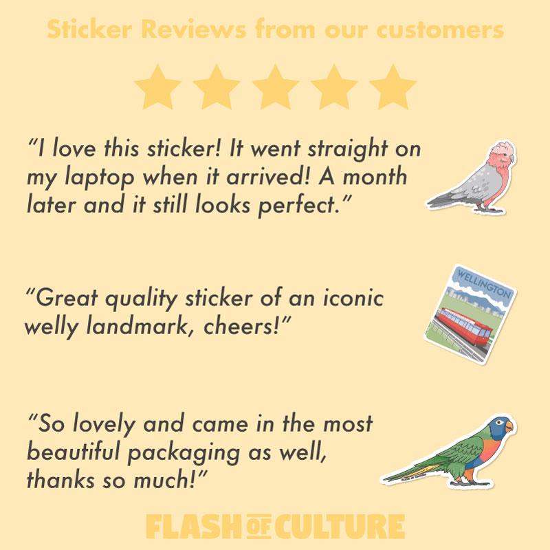 Fish and chips sticker, New Zealand Stickers, Food stickers