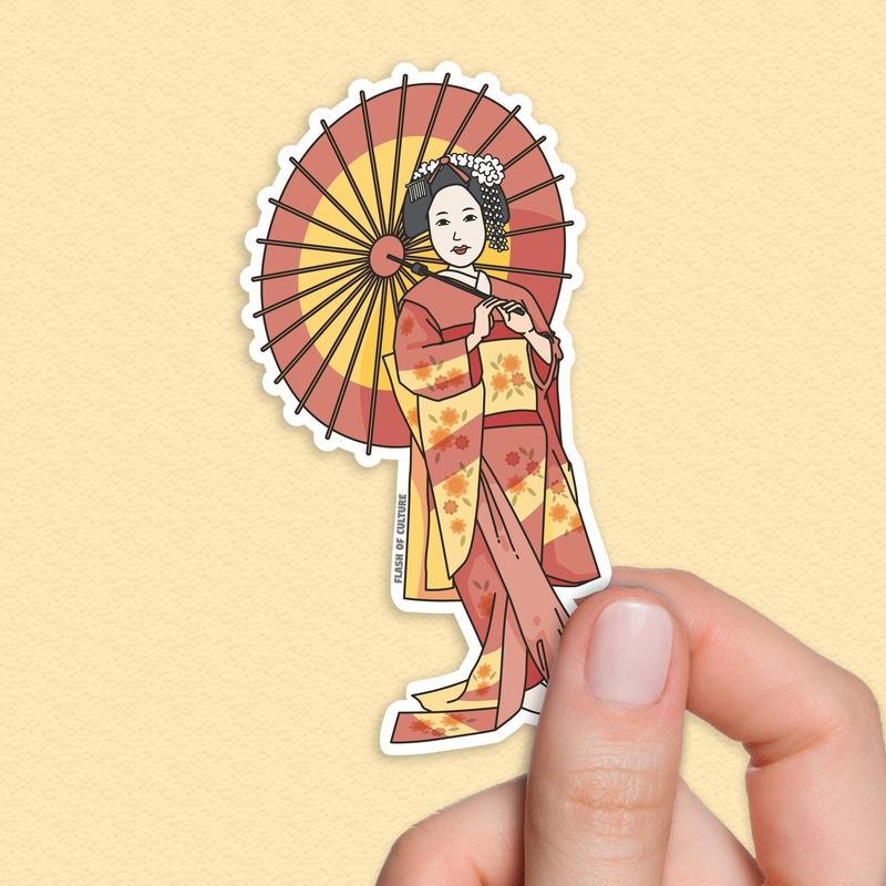 Japanese Geisha sticker