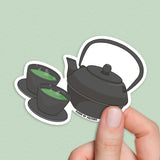 Japanese Tea, Green Tea Sticker, Green Tea Art, Tea Stickers