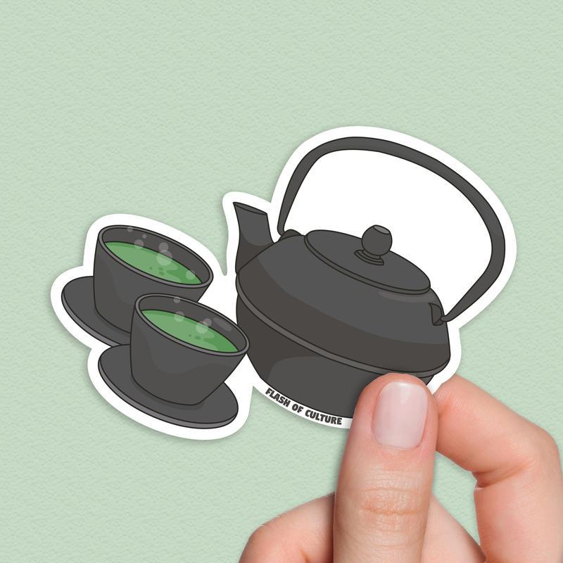 Japanese Tea, Green Tea Sticker, Green Tea Art, Tea Stickers – Flash of ...