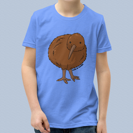 Kids' Kiwi Bird T-Shirt, New Zealand Wildlife Tee, Soft Cotton Kids Shirt