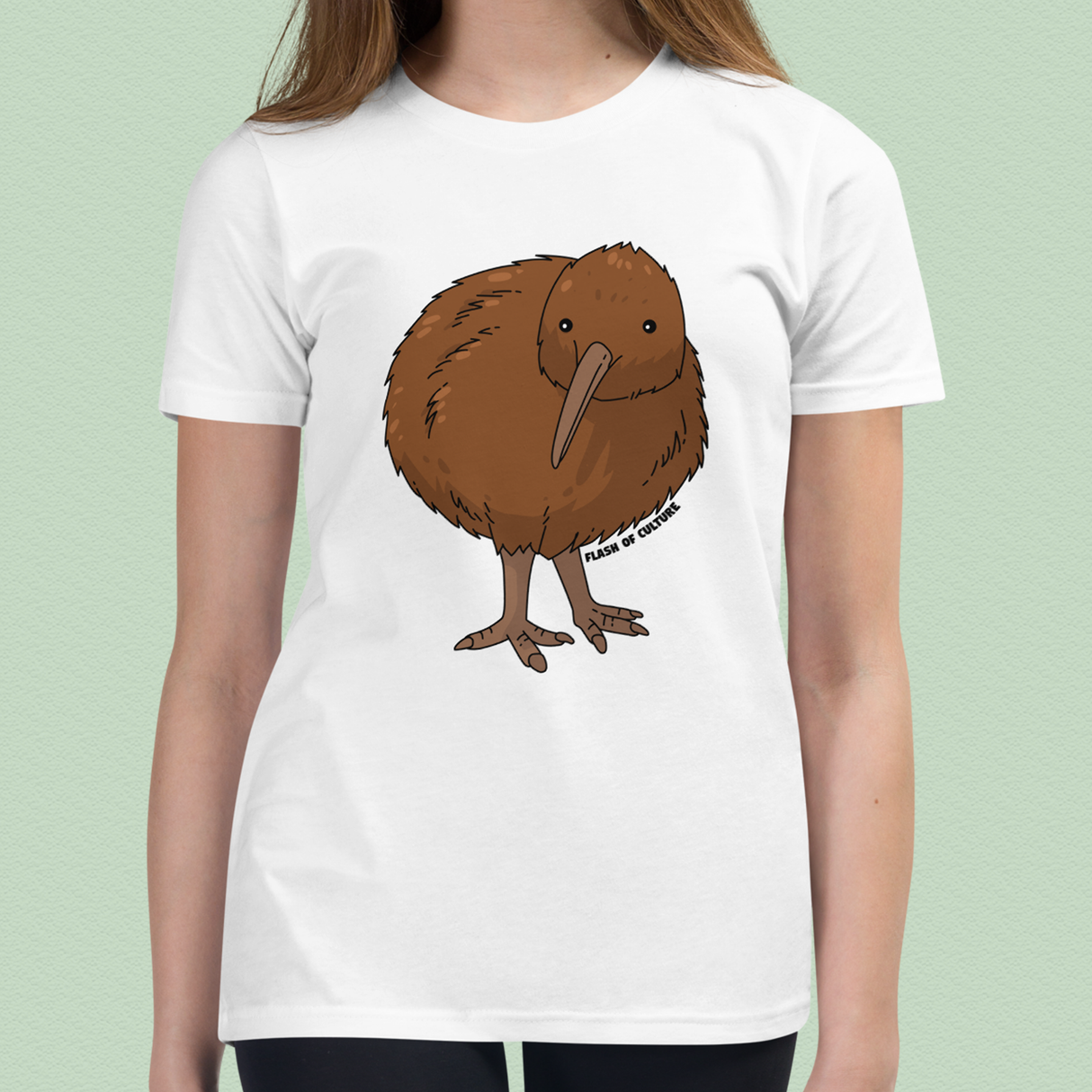 Kids' Kiwi Bird T-Shirt, New Zealand Wildlife Tee, Soft Cotton Kids Shirt