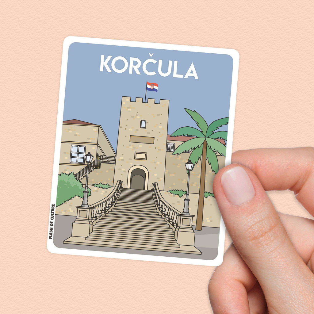 Korcula, Croatia Sticker, Croatia Stickers