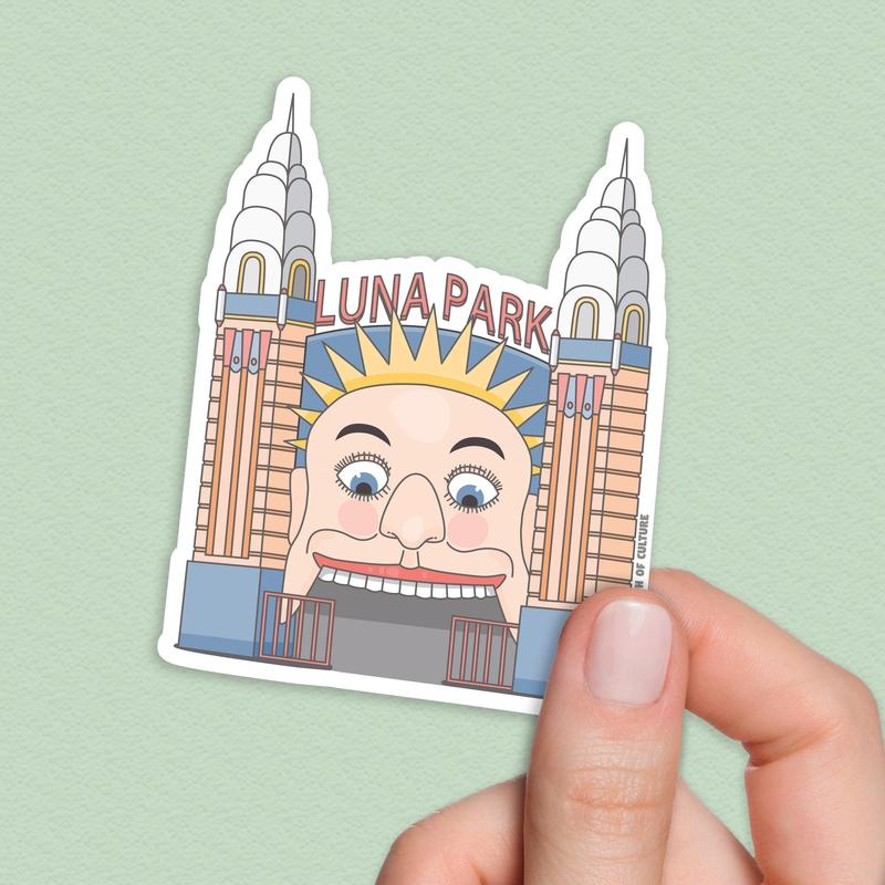 Luna Park Sticker, Sydney Australia sticker