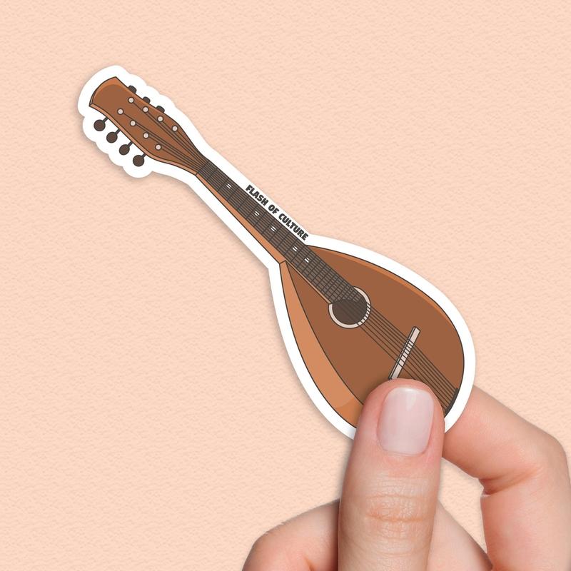 Mandolin sticker, musical instruments, Italian mandolin