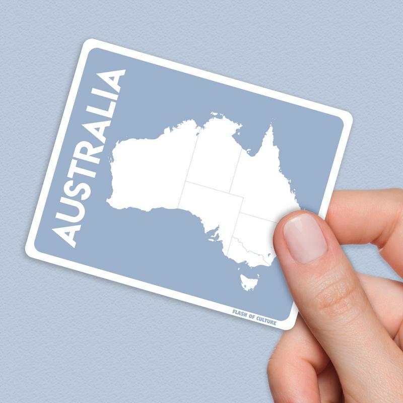Map of Australia Sticker, Australian stickers