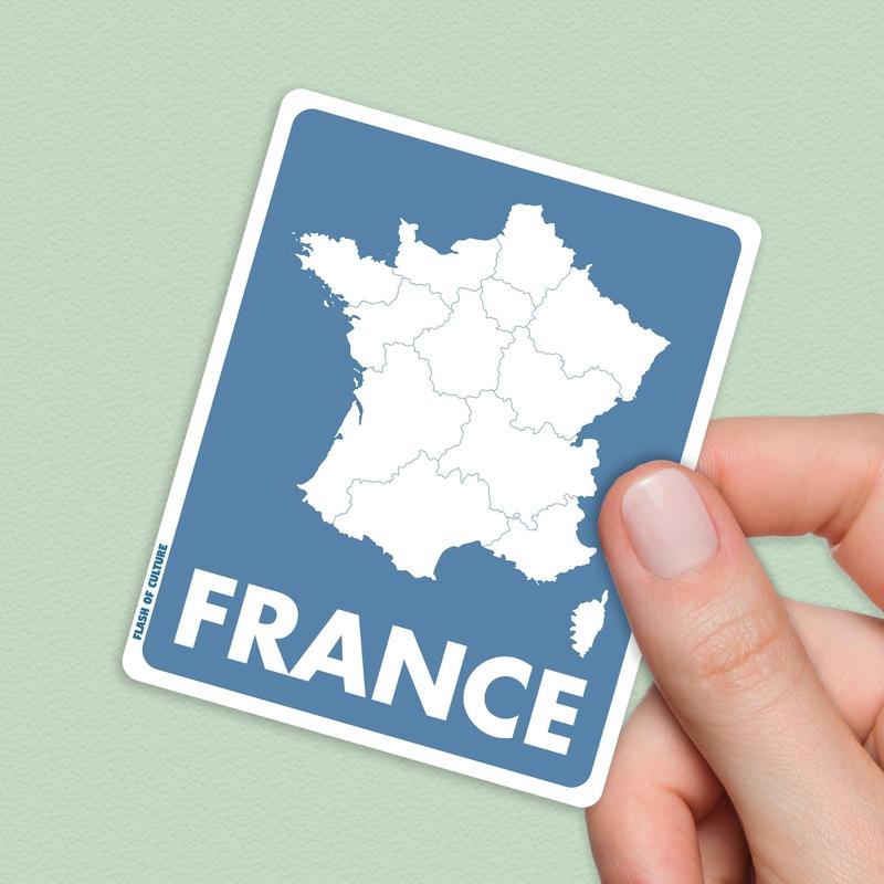 Map of France Sticker- French Stickers
