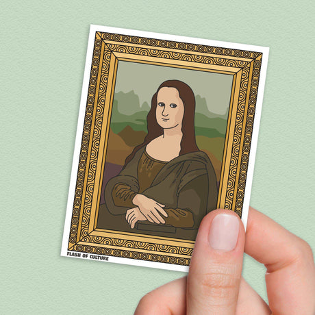 Mona Lisa Sticker, Art Stickers, Mona Lisa Art