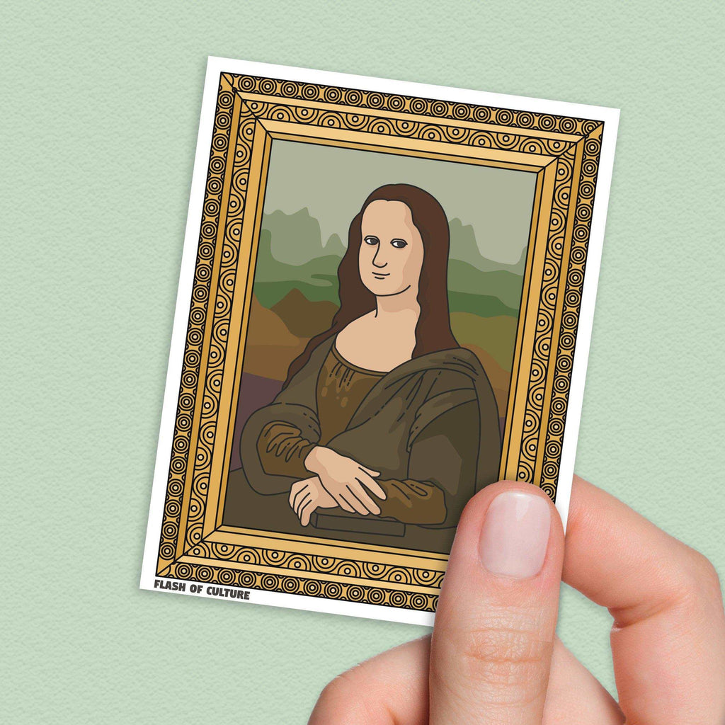 Mona Lisa Sticker, Art Stickers, Mona Lisa Art