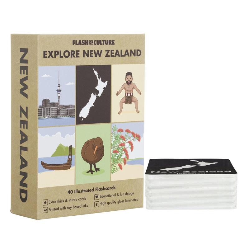 New Zealand Themed Kids Flashcards - Explore New Zealand Flashcards