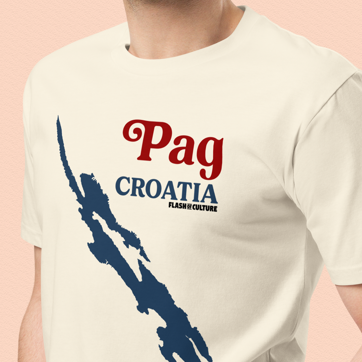 Pag Island Croatian Map T-Shirt