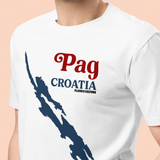 Pag Island Croatian Map T-Shirt