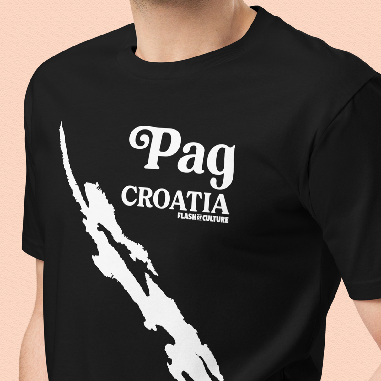 Pag Island Croatian Map T-Shirt