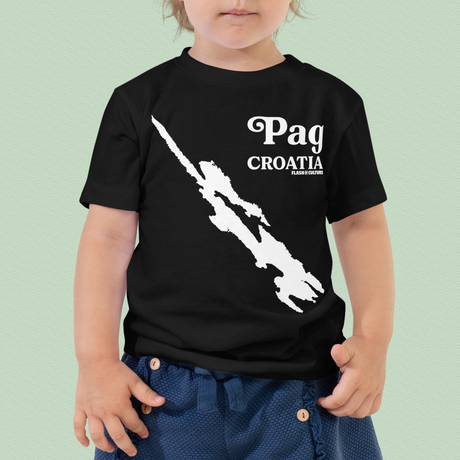 Pag Island Croatia Map T-Shirt Kids Unisex