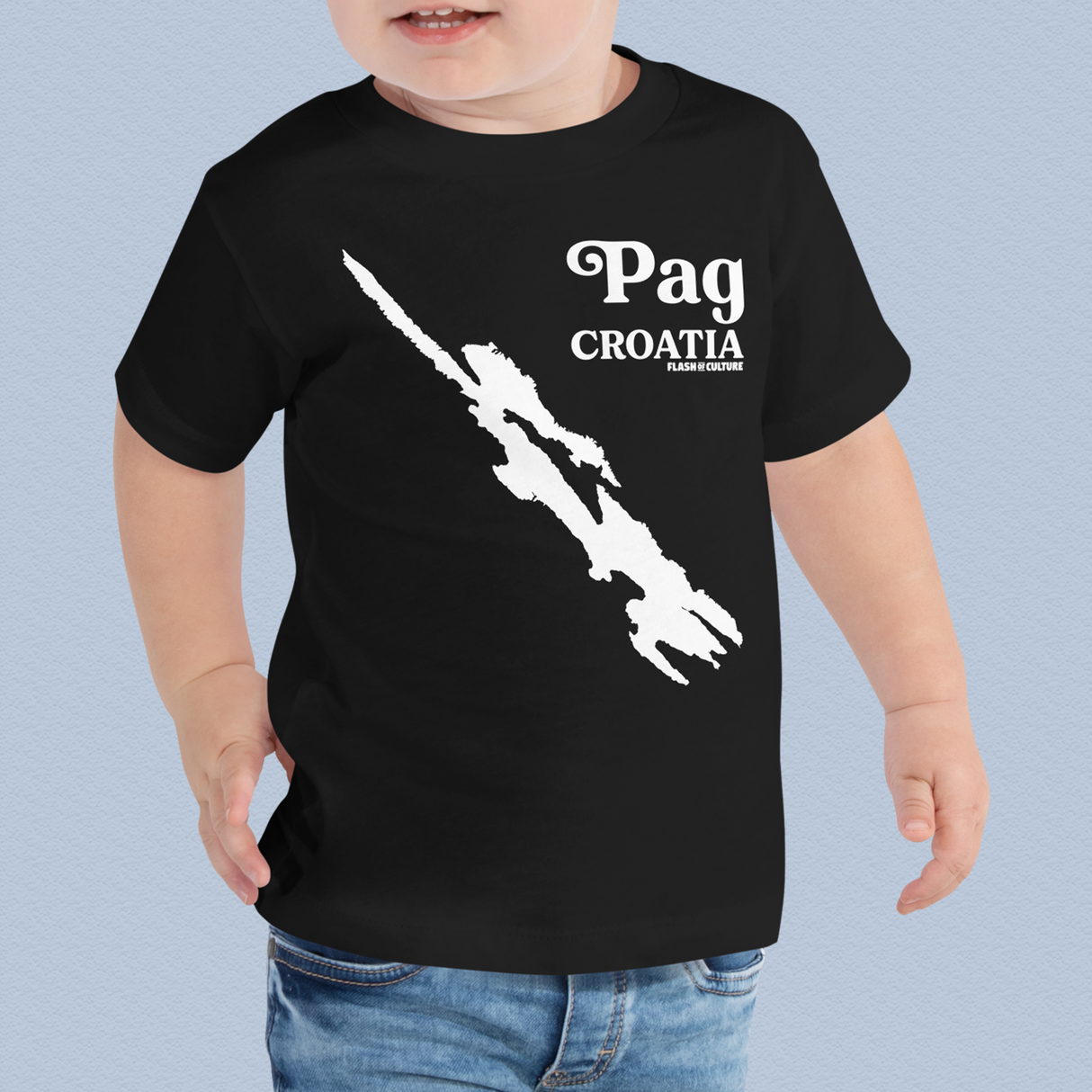 Pag Island Croatia Map T-Shirt Kids Unisex