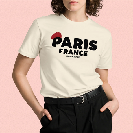 Paris France Beret T-Shirt Adult Unisex